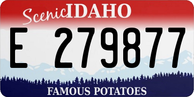 ID license plate E279877