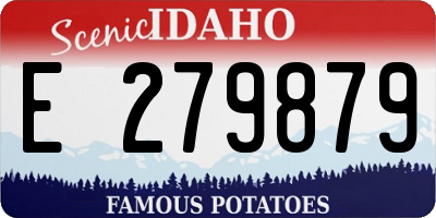 ID license plate E279879