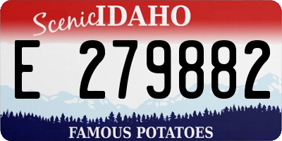 ID license plate E279882