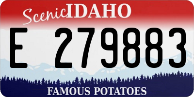 ID license plate E279883