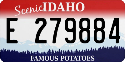 ID license plate E279884