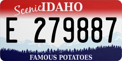 ID license plate E279887