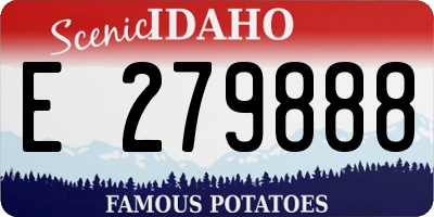 ID license plate E279888