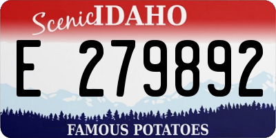 ID license plate E279892