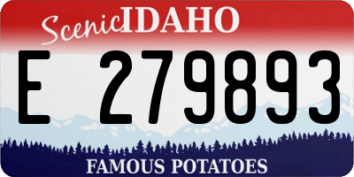 ID license plate E279893