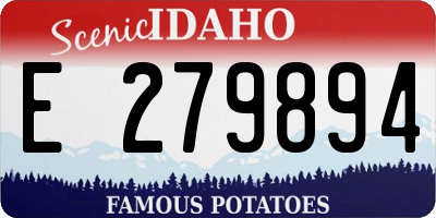 ID license plate E279894
