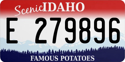 ID license plate E279896