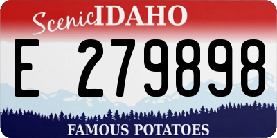ID license plate E279898