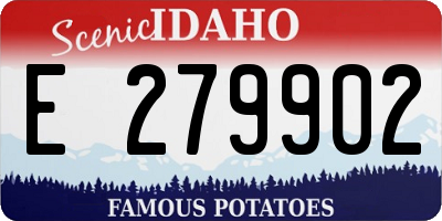 ID license plate E279902