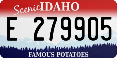 ID license plate E279905
