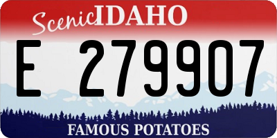 ID license plate E279907