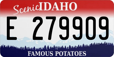 ID license plate E279909
