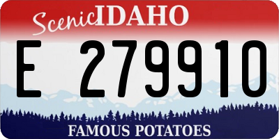 ID license plate E279910