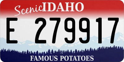 ID license plate E279917
