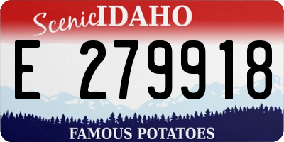 ID license plate E279918