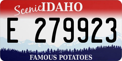 ID license plate E279923