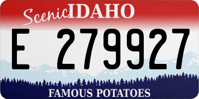 ID license plate E279927