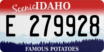 ID license plate E279928