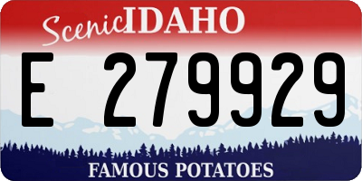 ID license plate E279929