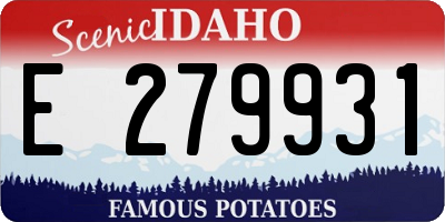 ID license plate E279931