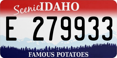ID license plate E279933