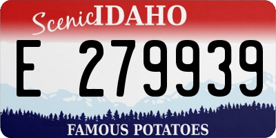 ID license plate E279939