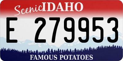ID license plate E279953