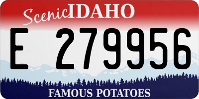 ID license plate E279956