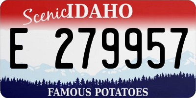 ID license plate E279957