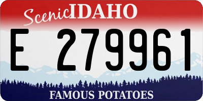 ID license plate E279961