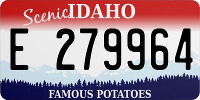 ID license plate E279964