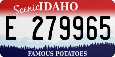 ID license plate E279965