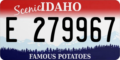 ID license plate E279967