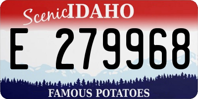 ID license plate E279968