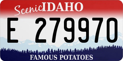 ID license plate E279970