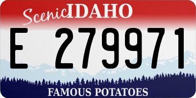 ID license plate E279971