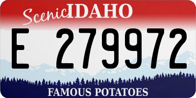 ID license plate E279972