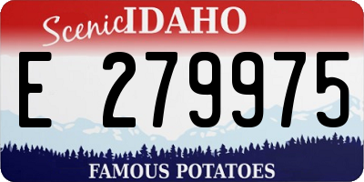 ID license plate E279975