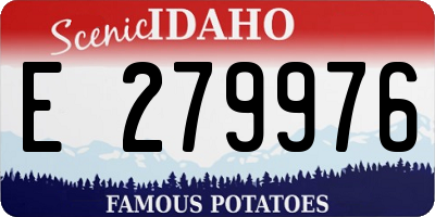 ID license plate E279976
