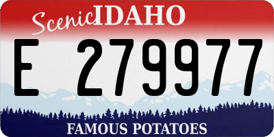 ID license plate E279977