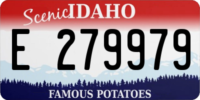 ID license plate E279979