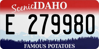ID license plate E279980