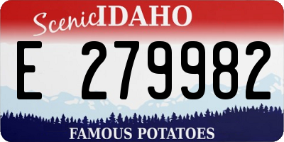 ID license plate E279982