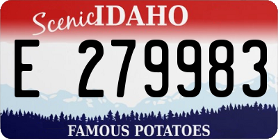 ID license plate E279983