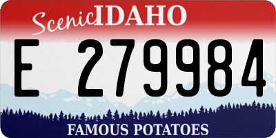 ID license plate E279984