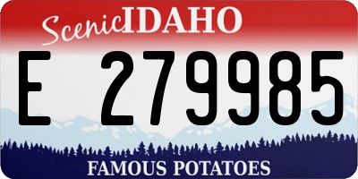 ID license plate E279985
