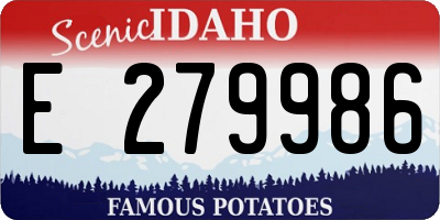 ID license plate E279986