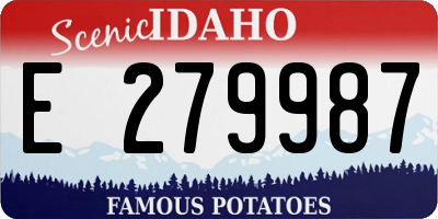 ID license plate E279987