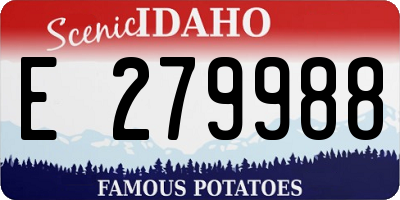 ID license plate E279988