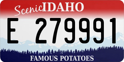 ID license plate E279991